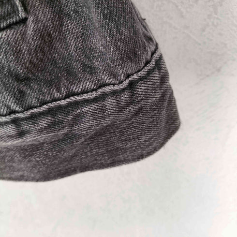 リーバイス Levis 裏地チェック襟ボアブラックデニムジャケット メンズ  S